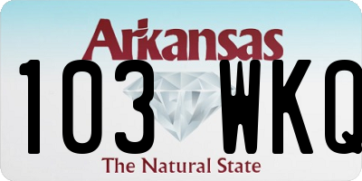 AR license plate 103WKQ