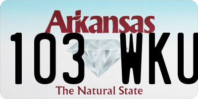 AR license plate 103WKU