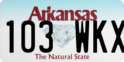 AR license plate 103WKX