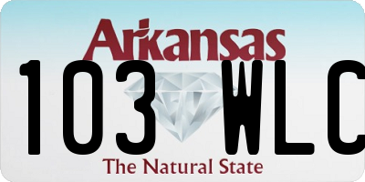 AR license plate 103WLC