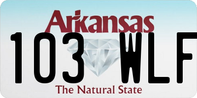 AR license plate 103WLF