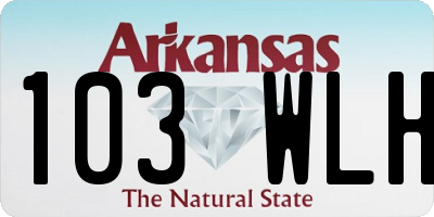 AR license plate 103WLH