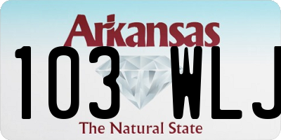AR license plate 103WLJ