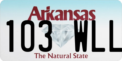 AR license plate 103WLL
