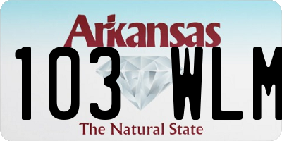 AR license plate 103WLM