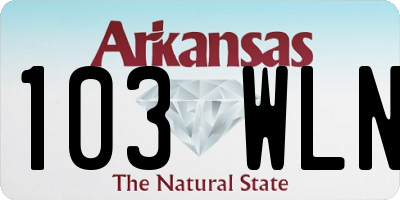 AR license plate 103WLN