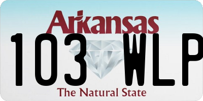AR license plate 103WLP