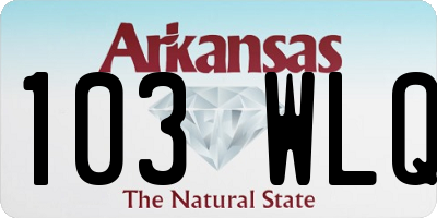 AR license plate 103WLQ