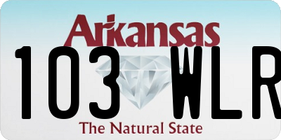 AR license plate 103WLR