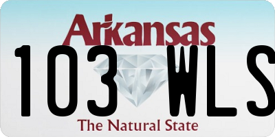 AR license plate 103WLS