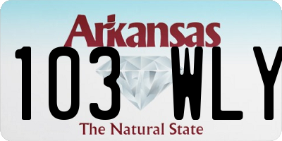 AR license plate 103WLY