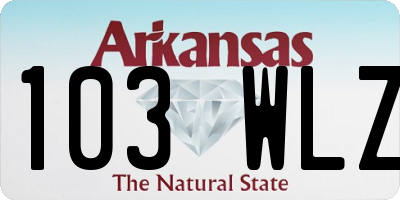AR license plate 103WLZ