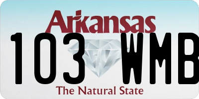 AR license plate 103WMB