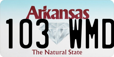 AR license plate 103WMD