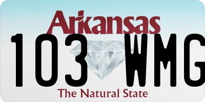 AR license plate 103WMG