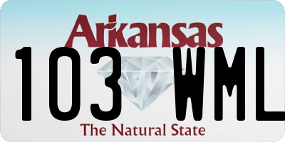 AR license plate 103WML
