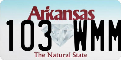 AR license plate 103WMM