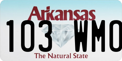 AR license plate 103WMO