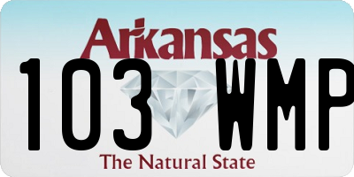 AR license plate 103WMP