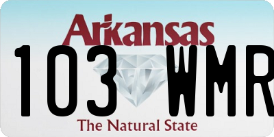 AR license plate 103WMR