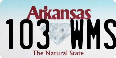 AR license plate 103WMS