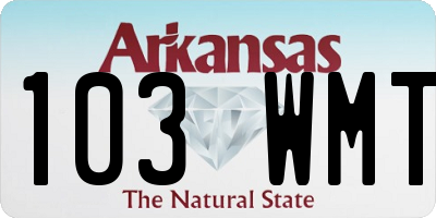 AR license plate 103WMT
