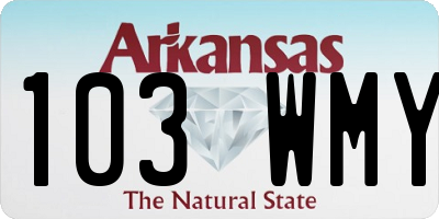 AR license plate 103WMY