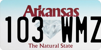 AR license plate 103WMZ