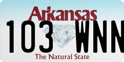 AR license plate 103WNN