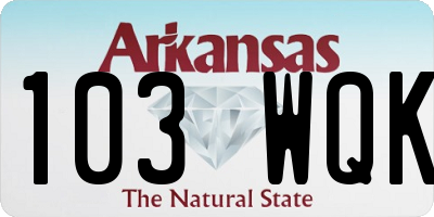 AR license plate 103WQK