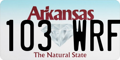 AR license plate 103WRF