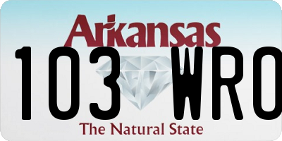 AR license plate 103WRO