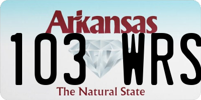 AR license plate 103WRS