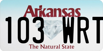 AR license plate 103WRT