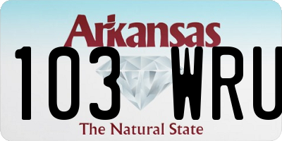 AR license plate 103WRU