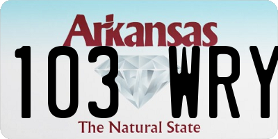AR license plate 103WRY
