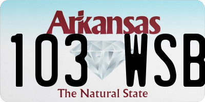 AR license plate 103WSB