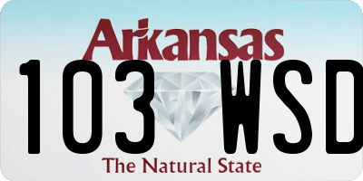 AR license plate 103WSD