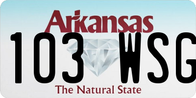 AR license plate 103WSG