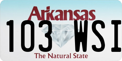 AR license plate 103WSI