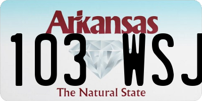 AR license plate 103WSJ