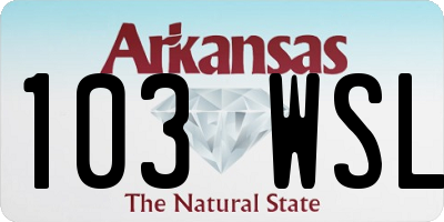 AR license plate 103WSL