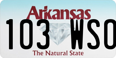 AR license plate 103WSO