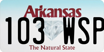 AR license plate 103WSP