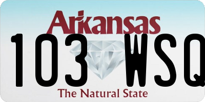 AR license plate 103WSQ