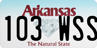 AR license plate 103WSS