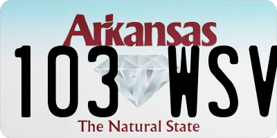 AR license plate 103WSV