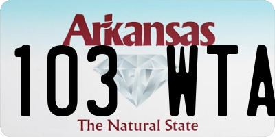 AR license plate 103WTA