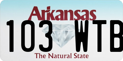 AR license plate 103WTB