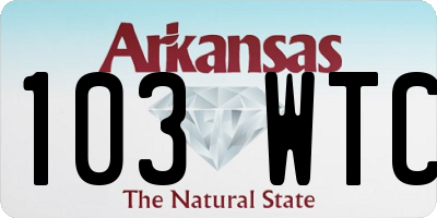 AR license plate 103WTC